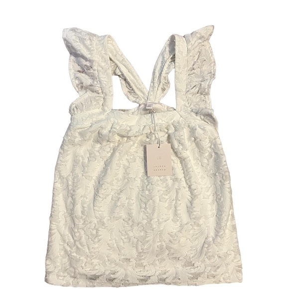 LC Lauren Conrad Tops - Lauren Conrad white ivory tusk lace top